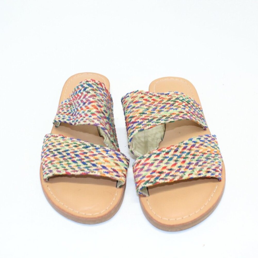 Carlos Santana Womens Sz 7M Holly Rainbow Multicolored Flat Slides Sandals - Picture 3 of 11
